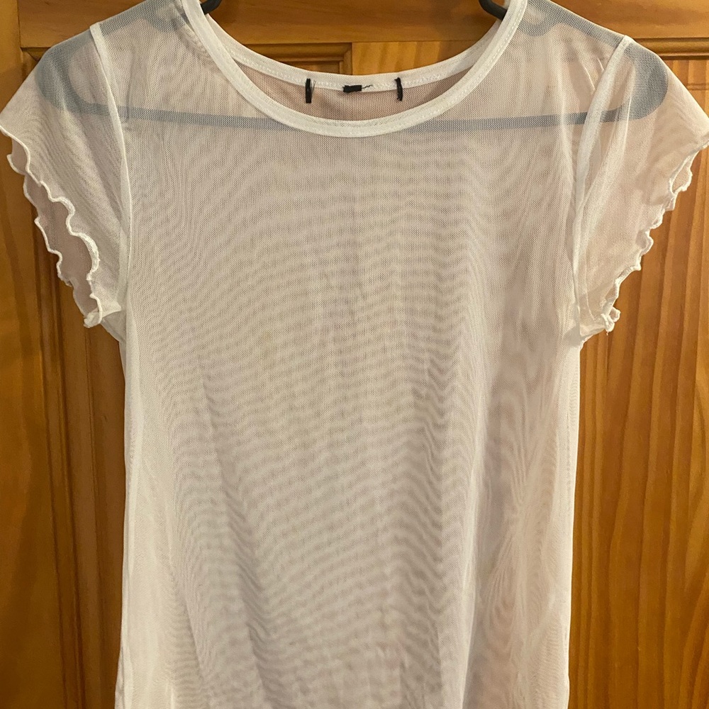 White mesh top
